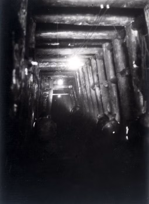 Các đường hầm được gia cố bằng khung gỗ chắc chắn.