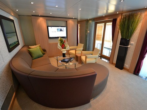 Phòng Wintergarten trên Seabourn Odyssey. Thiết kế nội thất hiện đại, sang trọng theo phong cách Scandinavi với trang trí mới lạ, bắt mắt.