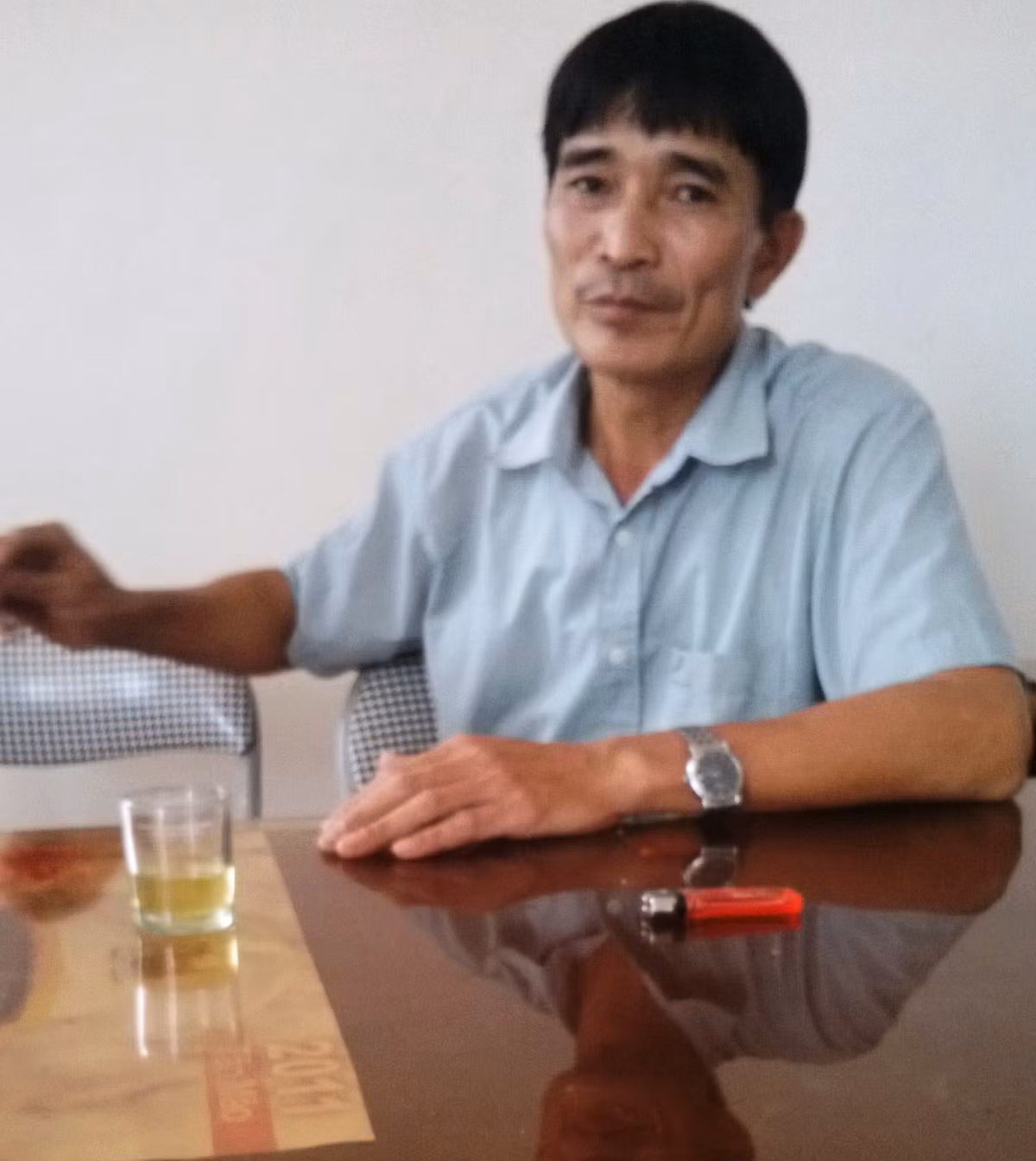 Trưởng công an xã An Châu, ông Trần Văn Thư. Ảnh: Hải Ninh