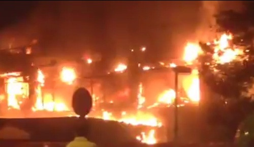 Cháy dữ dội tại quán bar Luxury Club.