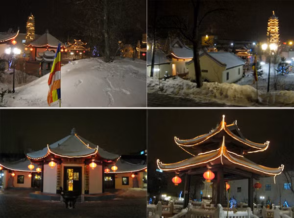 Với quần thể kiến trúc bề thế, mang đậm phong cách chùa Việt Nam, chùa Trúc Lâm không chỉ là một công trình tâm linh của người Việt mà đã trở thành một trong những công trình kiến trúc độc đáo và giá trị nhất ở thành phố Kharkov. Ảnh: Giác Ngộ.