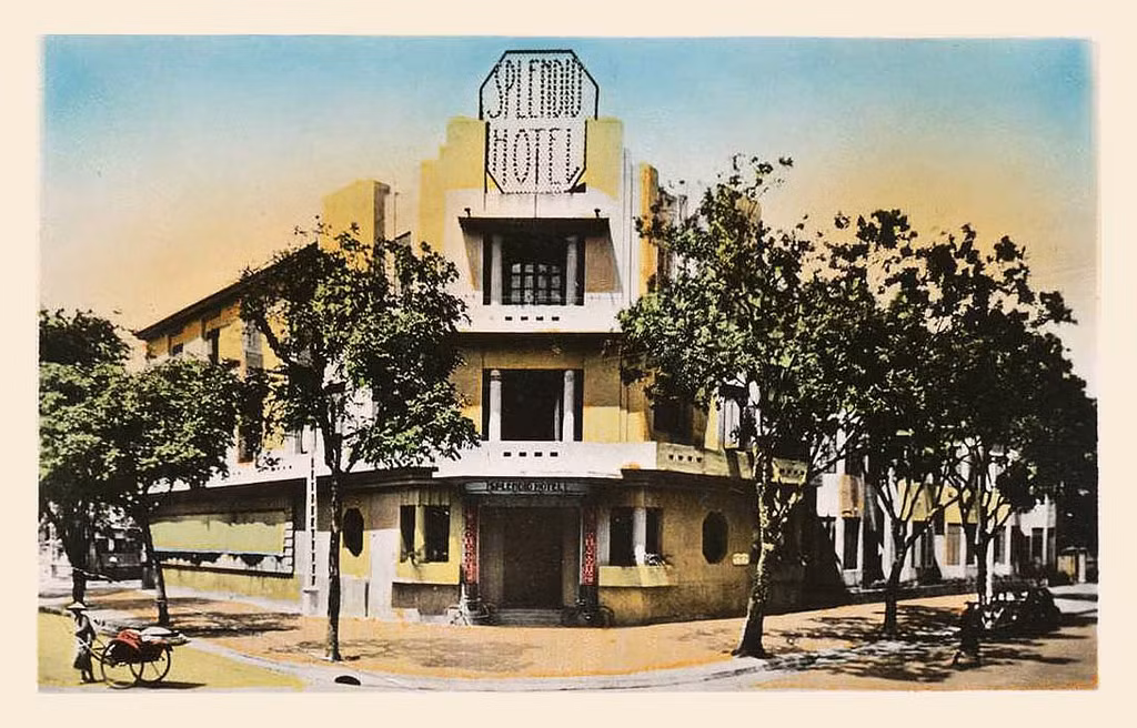 Khách sạn Splendid, nằm ở ngay góc Lý Thường Kiệt - Ngô Quyền ngày nay. Ảnh tư liệu.