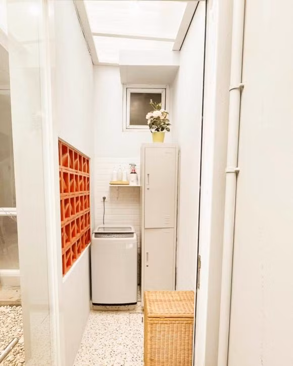 Thiet ke nha hai tang dien tich hep, bai tri noi that 