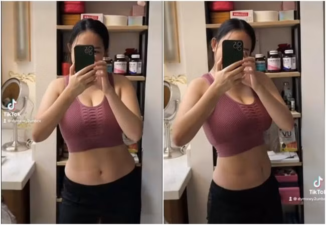 Cựu người mẫu chẳng những giảm đi 9 kg trong 3 tháng mà còn lấp ló cả cơ bụng số 11. Người đẹp cho biết cô vẫn sẽ tiếp tục duy trì để giảm được đúng số cân mong muốn, sau đó sẽ chia sẻ phương pháp với các chị em quan tâm.