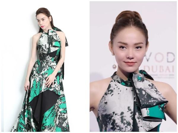 Trong MV "Điều em cần chỉ là anh" Minh Hằng cũng bất ngờ "đụng hàng" mẫu váy với đàn chị.