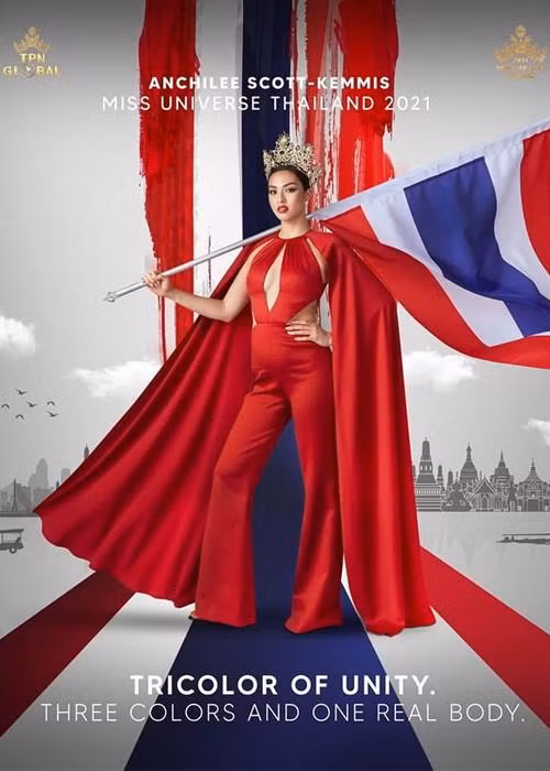 Hoa hau Hoan vu Thai Lan bi kien vi anh dung tren quoc ky