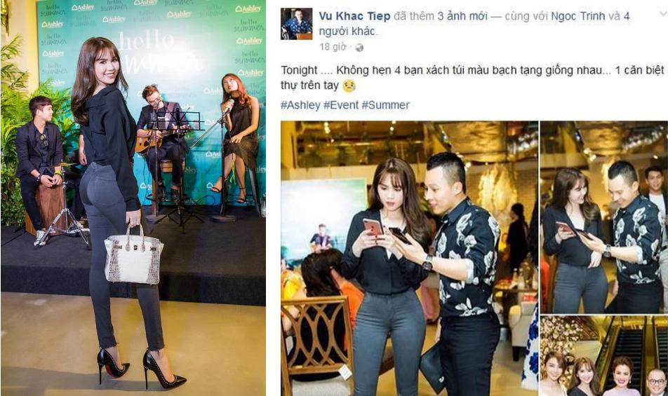 Ngọc Trinh và chiếc túi Hermès Birkin Himalaya da cá sấu bạch tạng giá 2,8 tỷ đồng từng gây ồn ào vì vướng nghi vấn xài hàng nhái.