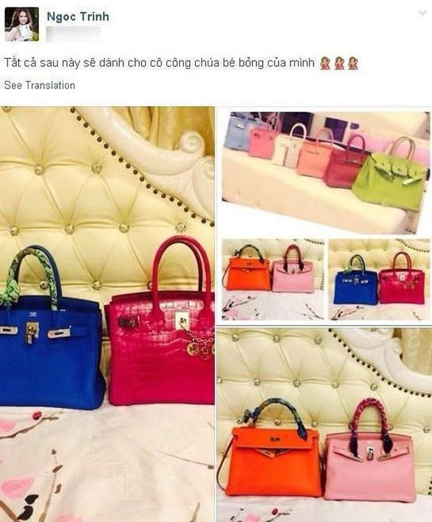 Trước việc Ngọc Trinh bị "bóc" dùng gương fake mà, nhiều người cảm thấy không mấy ngạc nhiên vì nhìn lại quá khứ, chân dài Trà Vinh đã có cả "biên niên sử" nghi vấn xài đồ nhái nhưng vẫn tự tin khoe đó là hàng thật, trong đó nhiều nhất là nhãn hiệu Hermès.