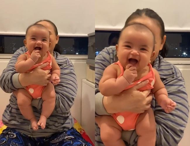 iệu cười của bé Moon - con gái Võ Hạ Trâm khiến ai nấy cưng xỉu, chịu sao nổi đây.