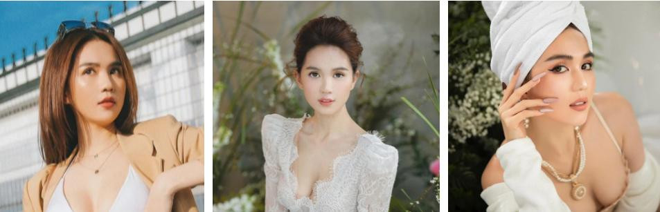 Ngọc Trinh ở thời hiện tại vẫn dùng kính áp tròng, tuy nhiên cô chọn kích cỡ kính và màu sắc phù hợp hơn với mắt. Kính áp tròng nâu nhẹ, mỏng dính và đường kính nhỏ sẽ đem lại vẻ ngoài "Tây Tây" nhưng vẫn đủ tự nhiên cho các nàng.