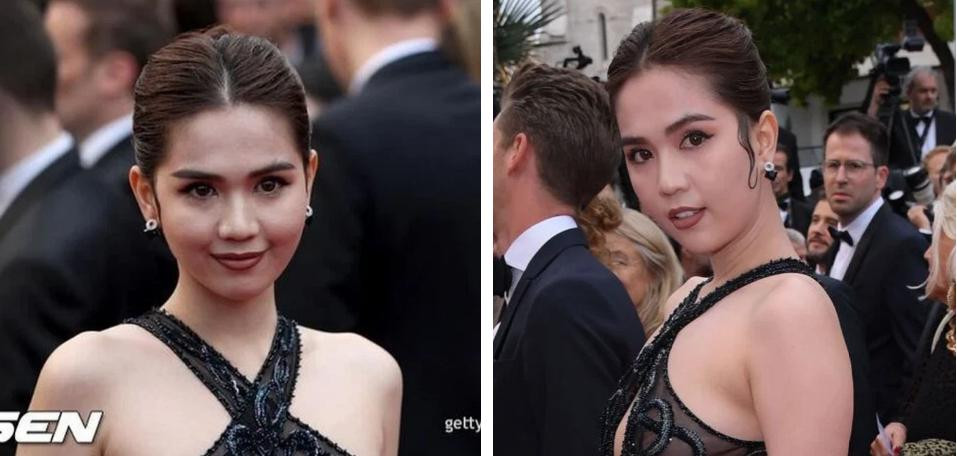 Ngọc Trinh hoàn toàn không phù hợp với layout makeup đậm. Bằng chứng là với kiểu trang điểm tông trầm, nhan sắc cô lại mang đường nét của nữ phụ phản diện căm hận tình đời.