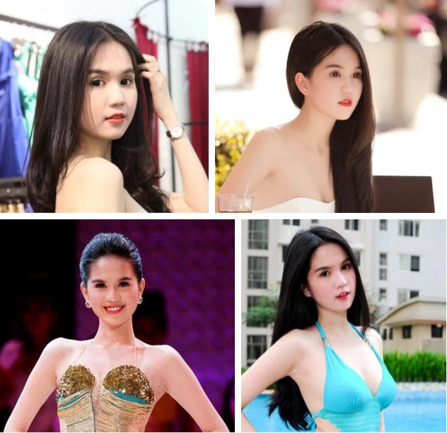 Kích cỡ của lớp phủ màu càng lớn thì phần lòng trắng của mắt càng bị thu hẹp. Ngọc Trinh lạm dụng kính giãn tròng to khiến đôi mắt cô như chỉ có sự tồn tại của lòng đen, còn lòng trắng đi lạc đâu thì không ai định vị được.