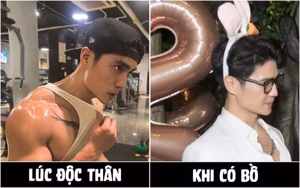 Ấy thế mà khi có bồ hơn tận 11 tuổi, Huy Trần không những mất body manly mà xem ra thay đổi hẳn theo chiều hướng "kute phô mai que" ít ai ngờ tới.