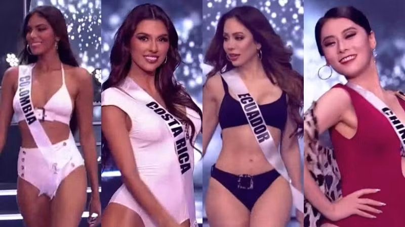 Ngay sau phần hô tên mở màn, các người đẹp bước vào phần thi trình diễn bikini. Là một trong những phần thi được mong chờ nhất, tuy nhiên, dân mạng đều đồng tình cho rằng dàn thí sinh năm nay khá gây thất vọng.