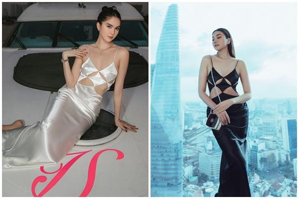 Trong màn "đụng hàng" này Ngọc Trinh lép vế hơn hẳn trước chị đẹp Thanh Hằng.