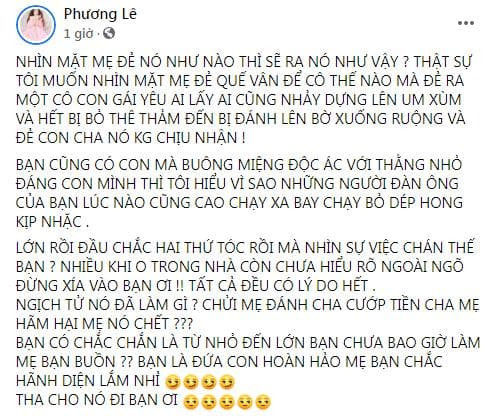 Phương Lê chửi thẳng mặt Quế Vân sau phát ngôn về Hồ Văn Cường - Hình 2 Phuong Le chui thang mat Que Van sau phat ngon ve Ho Van Cuong-Hinh-2