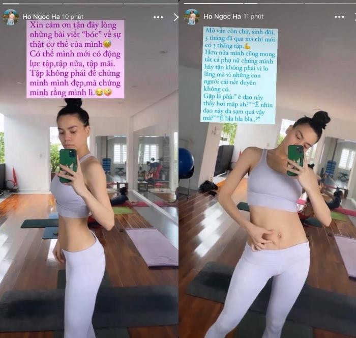 Kể từ khi sinh con, người đẹp chăm chỉ tập tành để nhanh chóng hồi dáng.