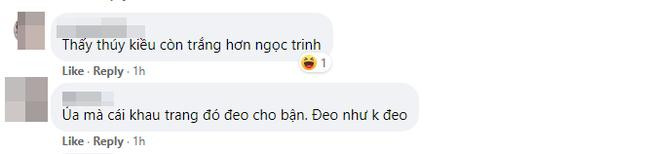 Tuy nhiên, qua ống kính của "team qua đường", làn da trắng trứ danh của Ngọc Trinh còn thua cả người giúp việc.