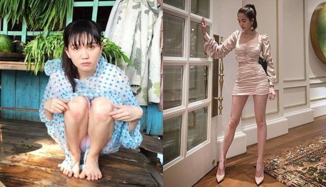 Đôi bàn chân của Ngọc Trinh khá thô, nổi nhiều gân xanh và phần ngón bị tòe. Nổi tiếng là mỹ nhân trẻ đẹp và gợi cảm nhất nhì Vbiz thế nhưng Ngọc Trinh vẫn luôn tự ti về khuyết điểm này.