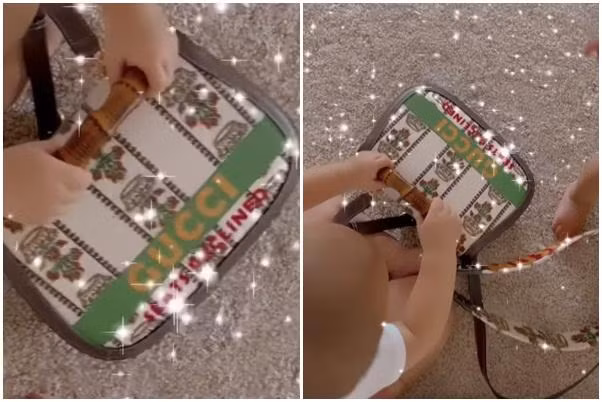 Tưởng như những chiếc túi thuộc hàng xa xỉ này sẽ được Hà Hồ "cưng như trứng", vậy nhưng mới đây netizen phải "xót của" giùm mẹ bỉm khi nhìn chiếc túi hiệu mới tậu bị "vần nát" bởi 2 nhóc tỳ. Được biết chiếc túi hiệu Gucci này có giá không hề nhỏ, khoảng 100 triệu đồng, chỉ cần làm xước một chút thôi cũng đủ xót xa. Vậy nhưng vì "thủ phạm" là 2 con nên người đẹp cũng không nỡ ngăn cản, chỉ biết quay lại video và ngậm ngùi bỏ qua.