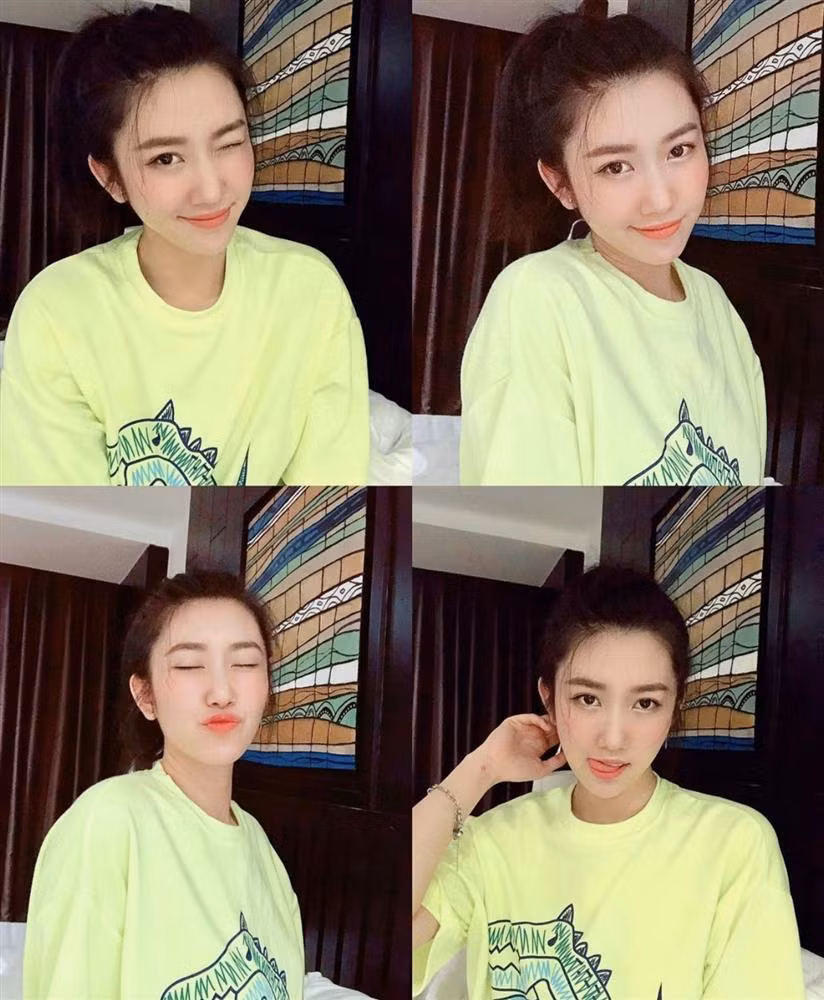 Các item năng động, kiểu dáng rộng rãi và màu sắc tươi sáng như áo phông oversized in hình, sơ mi cộc,... giúp nữ diễn viên sinh năm 1991 trẻ hơn cả chục tuổi.