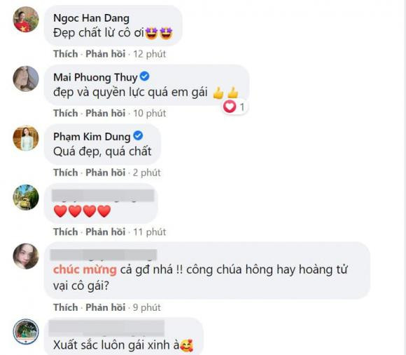 Ngoài ra, Hoa hậu Ngọc Hân, Mai Phương Thúy, doanh nhân Kim Dung... và người hâm mộ cũng dành lời khen cho Thanh Tú khi cô đang mang bầu mà vẫn xinh đẹp.