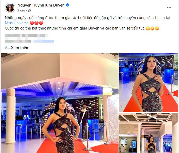 br/> Kết thúc đêm chung kết Miss Universe 2021, Á hậu Kim Duyên chưa bay về Việt Nam mà vẫn tiếp tục ở lại Israel để tham gia nốt một số hoạt động bên lề. Người đẹp đang có những ngày tháng vui vẻ với các mỹ nhân nước bạn. Mới nhất, 9X gây chú ý khi chia sẻ loạt khoảnh khắc tham gia đêm tiệc hậu Chung kết Miss Universe.