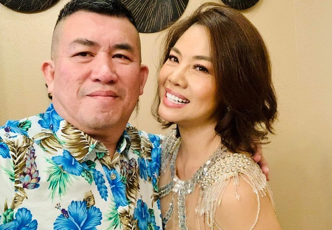 Nhật Cường hội ngộ đồng nghiệp Hồ Lệ Thu trong một show diễn tại Mỹ.