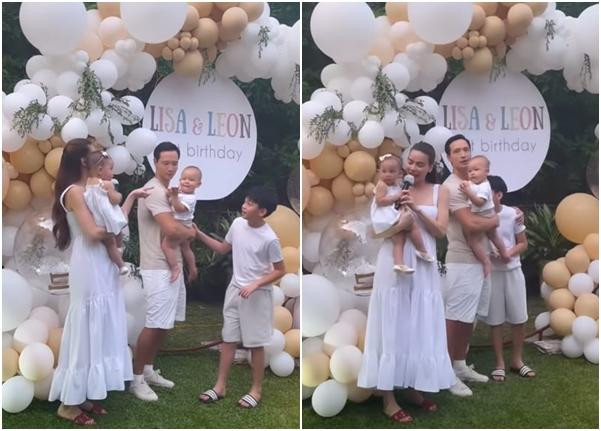 br/> Ngày 4/11 là sinh nhật tròn 1 tuổi của cặp nhóc tỳ Lisa - Leon nhà Hà Hồ - Kim Lý. Với sinh nhật đầu tiên của cặp song sinh, Hồ Ngọc Hà tổ chức một bữa tiệc ngoài trời, mời đông bạn bè từ trong lẫn ngoài giới giải trí.