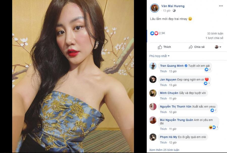 Giảm cân thần tốc khiến gương mặt Văn Mai Hương cũng đổi khác.