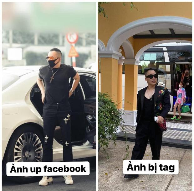 Vũ Khắc Tiệp trông xuề xòa hơn rất nhiều so với ảnh anh đăng tải lên MXH. Đôi chân dài tít tắp trong ảnh tự đăng khác hẳn so với anh Tiệp trong góc máy người qua đường. Diện mạo cũng giảm đi vài "chân kính".