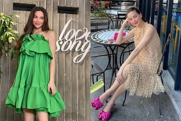 Song nữ ca sĩ khéo che bụng bằng những món phụ kiện thường ngày như nón, túi, bó hoa hay đơn giản là khoanh tay...