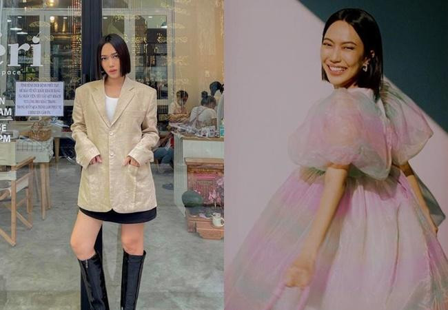 Đào lại hình ảnh trước đó, có thể thấy Diệu Nhi thường xuyên xuất hiện với những bộ đồ phồng ở phần eo, váy bồng hay những chiếc áo vest dáng rộng, chứ không khoe body "chặt chém" như trước.