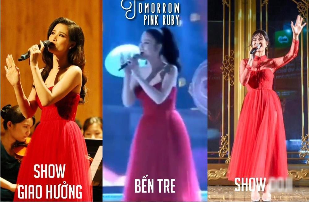 Trong showbiz, nếu Ngọc Trinh không tiếc tiền sắm hàng hiệu rồi vứt tứ tung thì lại có một Đông Nhi dù cũng giàu nhưng "nhất nhất" giữ gìn quần áo cẩn thận để xài lại. Ngay cả đồ diễn cô cũng diện lại hết lần này đến lần khác. "Tiếng lành đồn xa", thậm chí Trấn Thành từng có lời bông đùa với nữ ca sĩ ngay trên sóng truyền hình: “1 bộ đồ mặc 7 show”. Nhiều người nhận ra mẫu váy quây đỏ quen thuộc này được Đông Nhi mặc diễn hàng loạt show nhưng với sự tài tình, biến đổi qua nhiều phom dáng khác nhau mà bà xã Ông Cao Thắng nhận được nhiều lời khen ngợi.