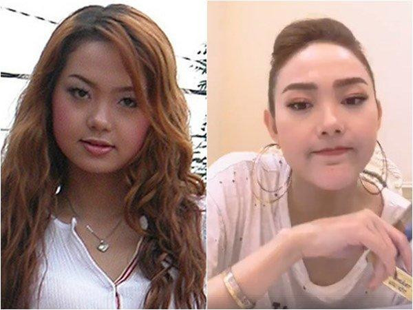 Từ khoảng năm 2007 (ảnh trái) cho đến nay, Minh Hằng lột xác đến mức không ai nhận ra.