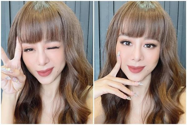 Chưa rõ tóc của kiều nữ làng hài là tóc thật hay tóc giả nhưng "giao diện" mới của người đẹp vẫn khiến netizen thích thú.