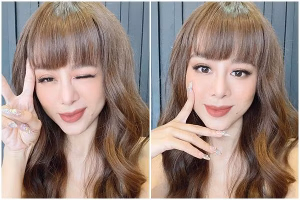 Chưa rõ tóc của kiều nữ làng hài là tóc thật hay tóc giả nhưng "giao diện" mới của người đẹp vẫn khiến netizen thích thú.