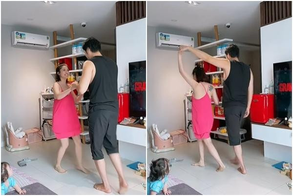 ợ chồng nữ ca sĩ "quẩy sập sàn" tại gia.