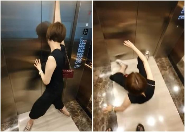 ##ss###style="text-decoration: underline;">Ông xã Pha Lê còn quay lại cảnh bà xã say bí tỉ, "quậy banh" thang máy.