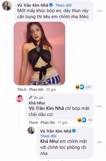 Kim Nhã chỉnh ảnh nát tay cho Khả Như.