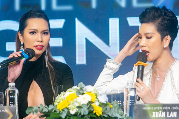 Xuan Lan, Ha Anh cai nhau tay doi o hop bao