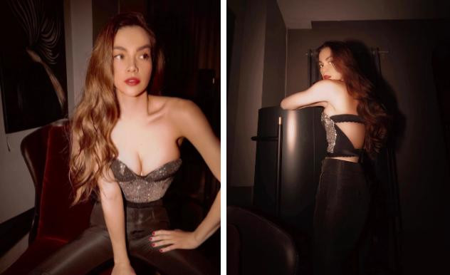 "Tâm hồn" đầy đặn luôn trong tư thế sẵn sàng nhảy ra ngoài trong những bộ đồ che chắn tạm bợ. Quả thật, Hà Hồ đã độ body rất kỹ để chuẩn bị comeback sau thời gian nghỉ dịch và chăm con rồi đây.