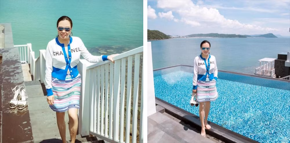 Bộ váy mà Di Băng, Lệ Quyên và vợ Minh Nhựa mặc cũng khiến dân tình nhớ ngay đến tay chơi hàng hiệu sành sỏi Phượng Chanel.