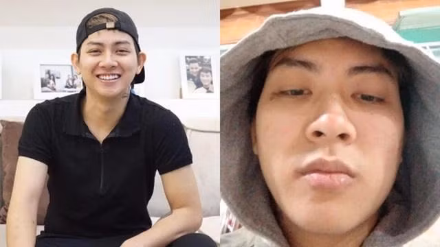 Hoài Lâm thay đổi rõ rệt trước và sau khi tăng cân, từ cậu thư sinh soái ca trở nên phát tướng, xuề xòa.