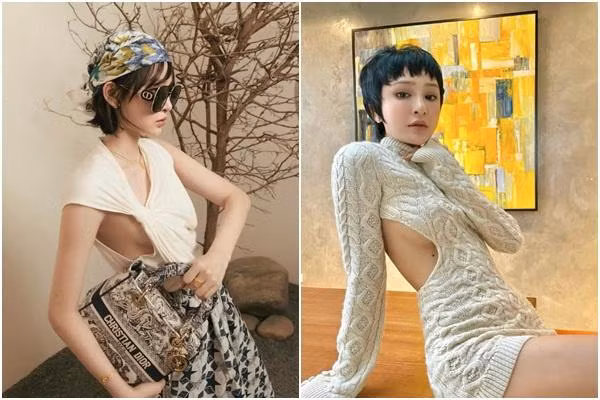 Màn "nửa kín nửa hở" của nữ ca sĩ họ Hồ ngay lập tức lôi kéo sự chú ý của netizen. Đặc biệt, người ta còn soi ngay nốt ruồi đậm nét nằm ở chân ngực cô, quên luôn cả việc khen lối thiết kế thú vị của chiếc váy. 2 lần diện đồ lộ chân ngực của Hiền Hồ, cùng 1 góc máy bên phải, chỉ khác chiếc nốt ruồi nhỏ xinh đã... "mất hút" không rõ lý do.