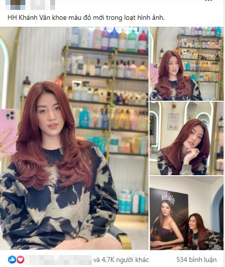 Từ khi đăng quang ngôi vị Hoa hậu Hoàn vũ Việt Nam 2019, Khánh Vân luôn gắn liền với hình ảnh mái tóc nâu dài suôn mượt, khi duỗi thẳng, khi lại uốn xoăn gợi cảm. Mới đây, nàng Hậu gây bất ngờ khi đăng tải loạt ảnh mới cắt layer, thay màu nhuộm cho mái tóc của mình. Cô còn bật mí mình "đảo ngói" là để chuẩn bị cho một dự án mới.