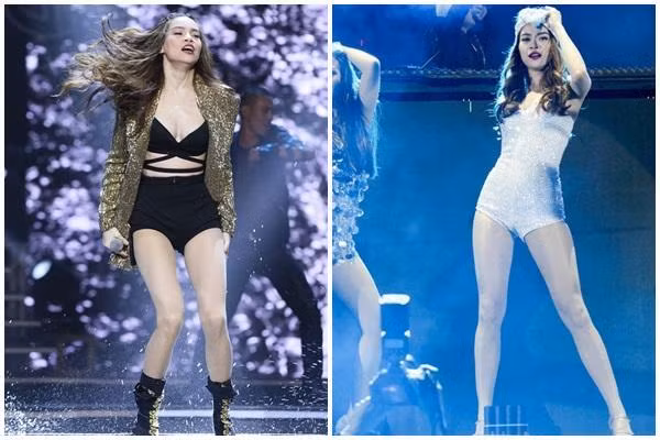 Nữ ca sĩ gốc Quảng Bình thường chọn trang phục cực ngắn lên sân khấu nhằm khoe lợi thế hình thể.