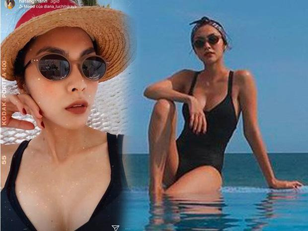 Trước đây, cũng có đôi lần Hà Tăng mạnh dạn đăng hình sexy. Vốn là người có vòng 1 khiêm tốn nhưng chỉ bẵng đi một thời gian, nàng dâu hào môn lại khiến người ta giật mình với khuôn ngực "phổng phao" hơn hẳn.