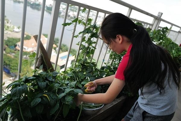 Không chỉ gây ấn tượng với mái tóc dài mượt mà Tôm còn khiến nhiều người ngạc nhiên hơn khi biết được cậu bé thích ăn chay. Hồng Nhung từng chia sẻ nhóc tì đã ăn chay từ khi mới hơn 1 tuổi.