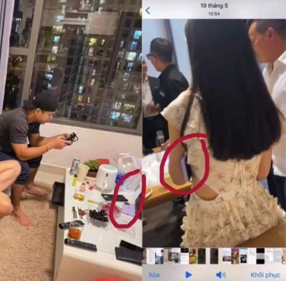 Chiếc điện thoại của Trâm Anh cũng ở trên bàn, nơi Trương Thế Vinh check-in